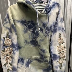 Civil Regime Men's Hoodie with Embroidered Roses